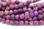 Red Violet Impression Jasper 4mm, 6mm, 8mm, 10mm, 12mm Round Beads  -15 strand