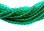 6mm Czech Glass Round Emerald Green Luster  -50