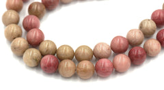 Rhodonite Beads Strands, 4mm, 6mm, 8mm, 10mm, 12mm, Round -15 strand