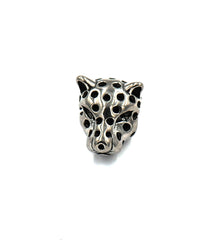 304 Stainless Steel Beads, Leopard Head, Antique Silver Size: about 10mm wide, 13mm long -1pc