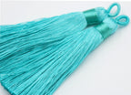 Caribbean Green Tassel - 3" Long Nylon Jewelry Loop Tassel - 2pc