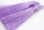 Crocus Purple Tassel - 3&quot; Long Nylon Jewelry Loop Tassel - 2pc