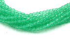 Milky Lt Green Crystal Czech Glass Bead 4mm Round - 50 Pc