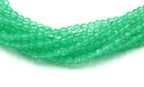 Milky Lt Green Crystal Czech Glass Bead 4mm Round - 50 Pc
