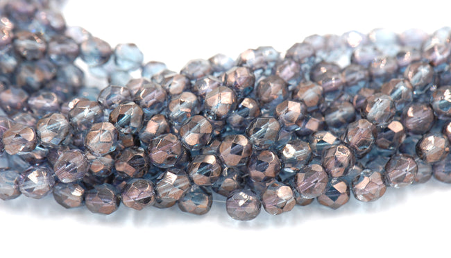 Luster Czech Glass Bead 6mm Faceted Round - 25 Pc Main Image