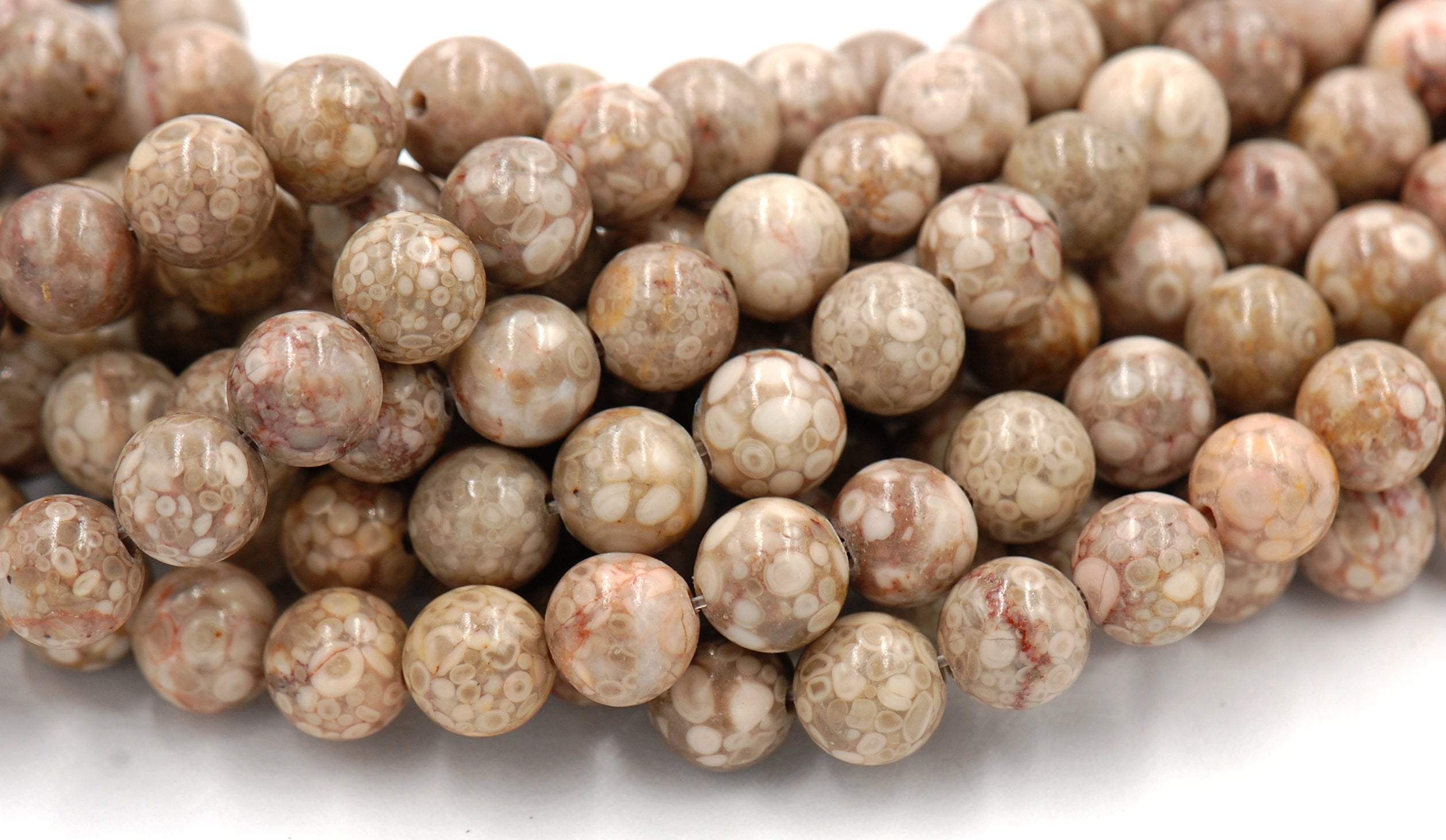 Medical Stone Beads 6mm, 8mm, 10mm Round Beads -15 inch strand