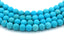 Large Hole Matte Turquoise Magnesite 4mm, 6mm, 8mm, 10mm, 12mm Round Beads -15 inch strand