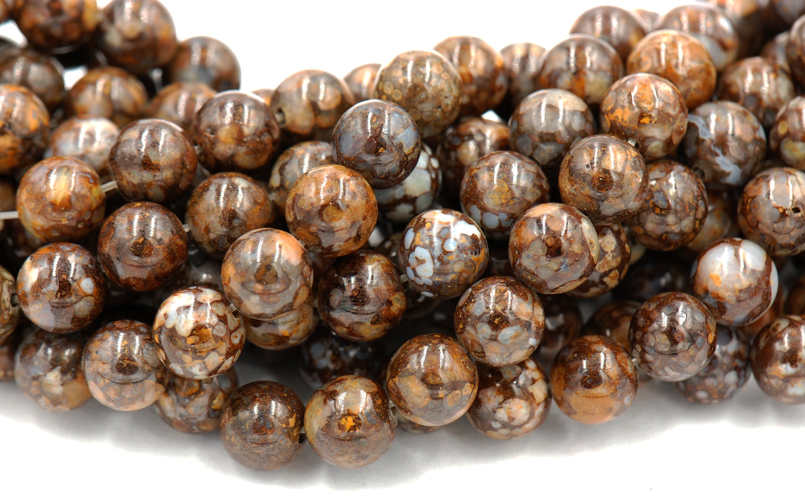 Gray Opal Beads Strands, Round 6mm, 8mm, 10mm -15.5 strand