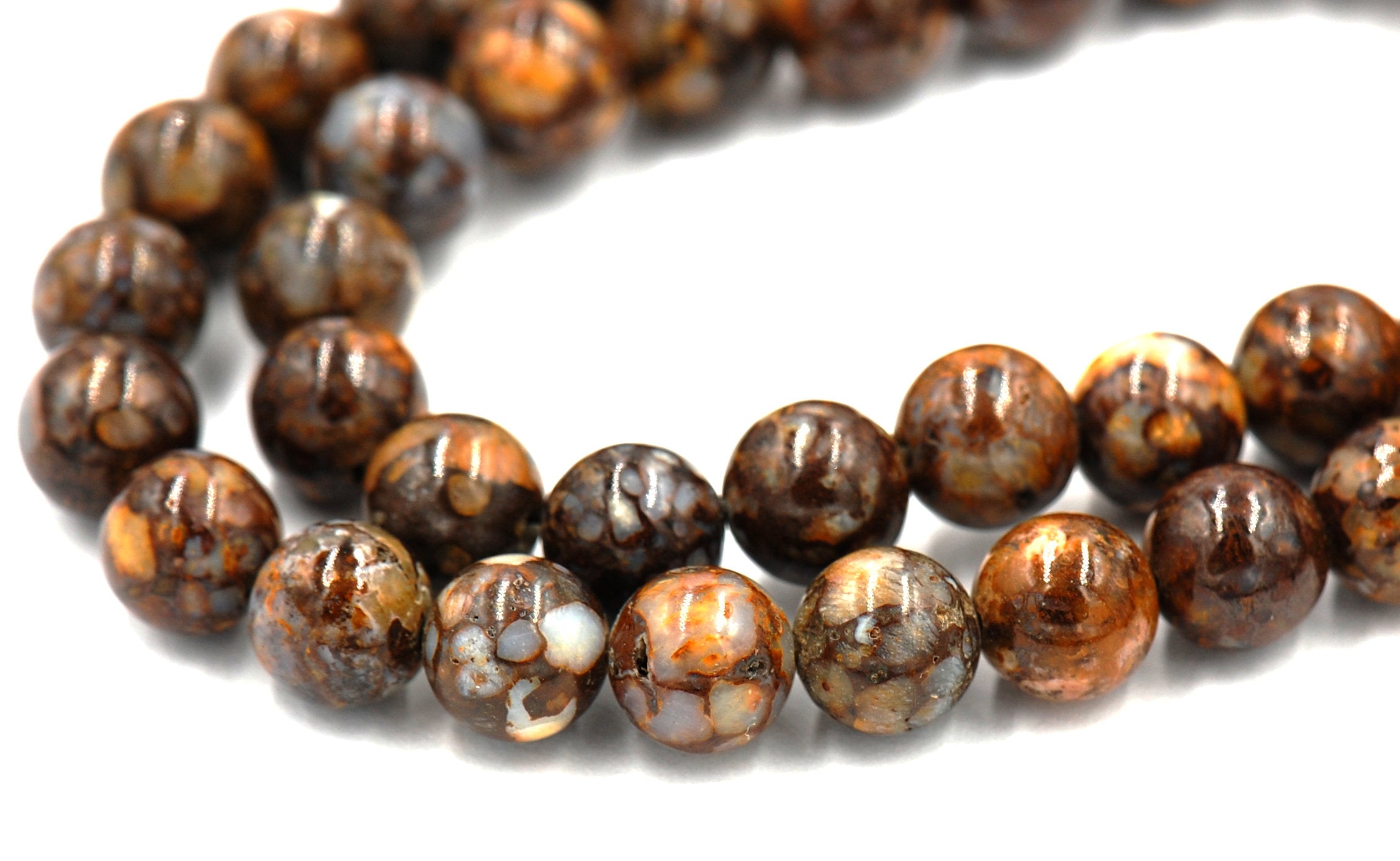 Gray Opal Beads Strands, Round 6mm, 8mm, 10mm -15.5 strand