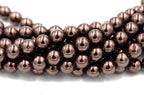 Czech Glass Pearl Coated Chocolate Brown Beads 4mm, 6mm, 8mm