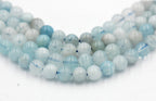 6mm Multicolor Aquamarine Beads Strands, grade AB+, Beryl Aquamarine -15.5 strand