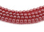 Czech Glass 6mm Siam Ruby Red Luster Round smooth Druk Beads -50