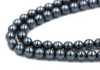 Czech Glass Pearl Coated Storm Gray Beads 4mm, 6mm, 8mm
