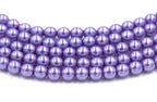 Czech Glass Pearl Coated Lilac Purple Beads 4mm, 6mm, 8mm