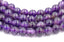 Large Hole Amethyst, 6mm, 8mm, 10mm, 12mm Purple Jade Round Beads -Full Strand