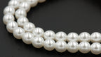 Czech Glass Pearl Coated Snow White Beads 4mm, 6mm, 8mm