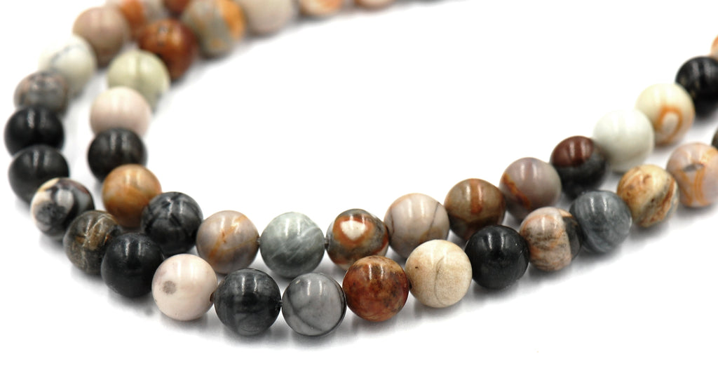 Picasso Jasper 4mm, 6mm, 8mm, 10mm, 12mm Round Beads
