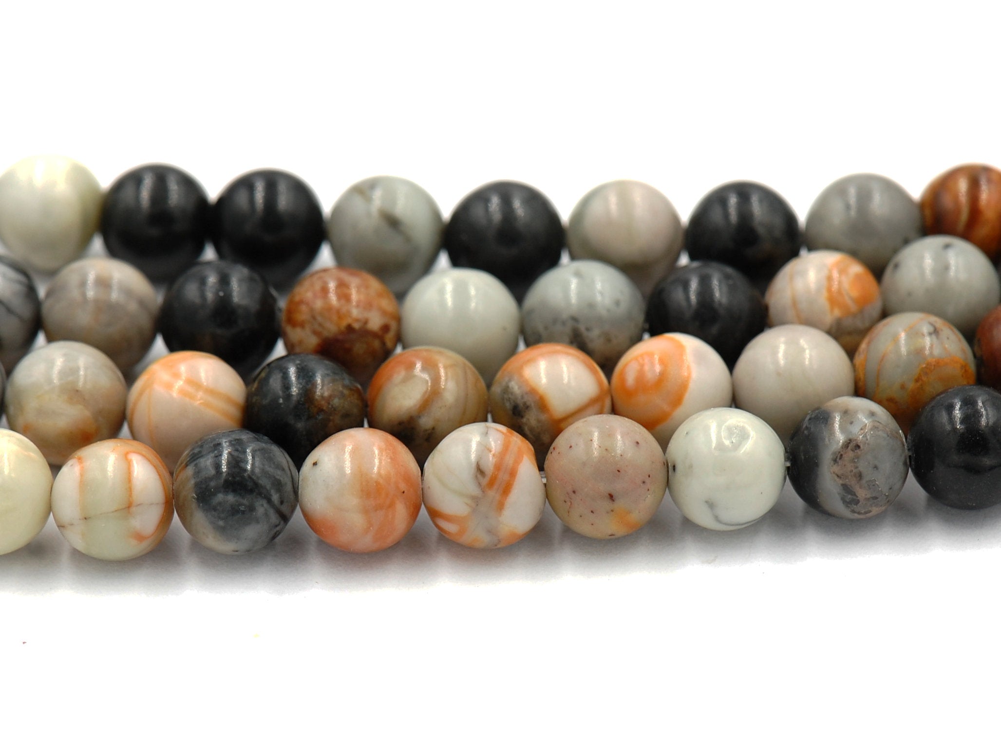 Picasso Jasper 4mm, 6mm, 8mm, 10mm, 12mm Round Beads
