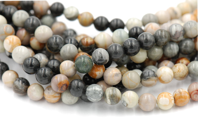 Picasso Jasper 4mm, 6mm, 8mm, 10mm, 12mm Round Beads Main Image