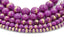 Plum Purple Gold Dust Jade 4mm, 6mm, 8mm, 10mm, 12mm Round Beads -15 inch strand