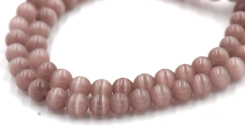 Cat Eye Beads Buff Pink 4mm, 6mm, 8mm, 10mm, 12mm  -14.5 inch strand