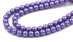 Czech Glass Pearl Coated Lilac Purple Beads 4mm, 6mm, 8mm