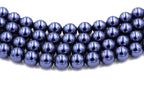 Czech Glass Pearl Coated Royal Purple Beads 4mm, 6mm, 8mm