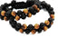 Matte Black Onyx and Tiger Eye 8mm Double Layer Wrap Beaded Bracelet