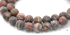 Terracotta Red Leopard Skin Jasper, Frosted 6mm 8mm 10mm  -15 inch strand
