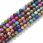 Mixed Impression Jasper Beads 4mm 6mm 8mm 10mm 12mm round -Full Strand