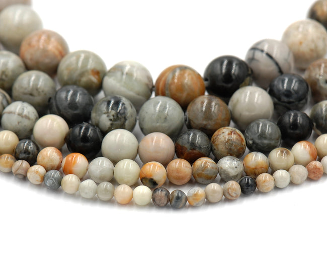 Picasso Jasper 4mm, 6mm, 8mm, 10mm, 12mm Round Beads Hover Image