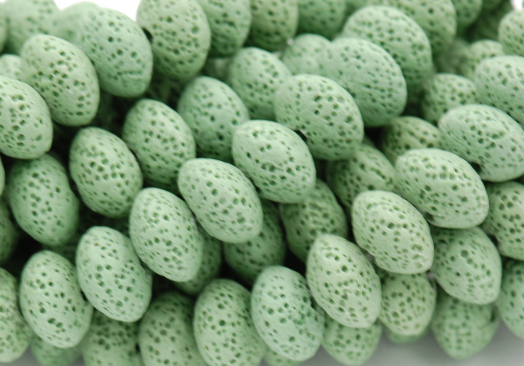 Natural Lava Rondelle 13x8mm Saucer Lava Beads - 14.5&quot; strand