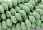 Natural Lava Rondelle 13x8mm Saucer Lava Beads - 14.5&quot; strand