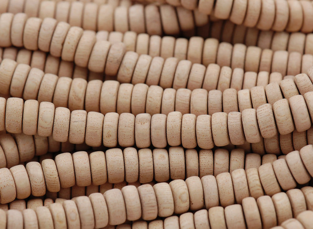 Natural UNWAXED Rosewood Beads 6mm, 8mm, 10mm, 12mm, 15mm, 8x4mm Rondelle undyed wood beads -16 inch strand