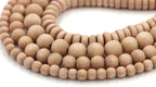 Natural UNWAXED Rosewood Beads 6mm, 8mm, 10mm, 12mm, 15mm, 8x4mm Rondelle undyed wood beads -16 inch strand