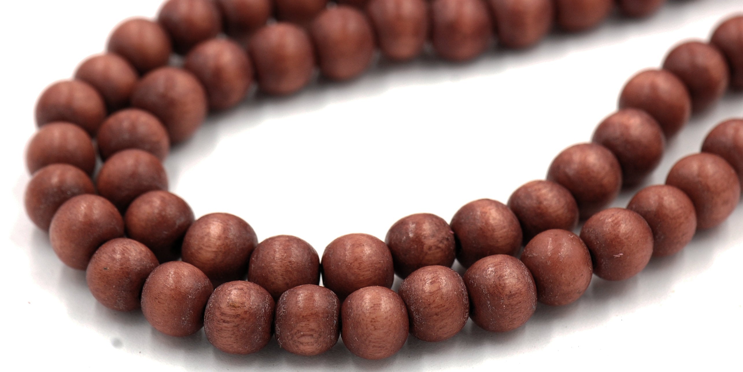 Fall Leaf Brown Wood Round 8mm, Warm Brown Wood Beads -16 inch strand