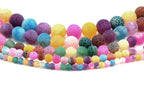Frosted Agate Round Beads, Island Mix 4mm,6mm,8mm,10mm,12mm  -Full strand