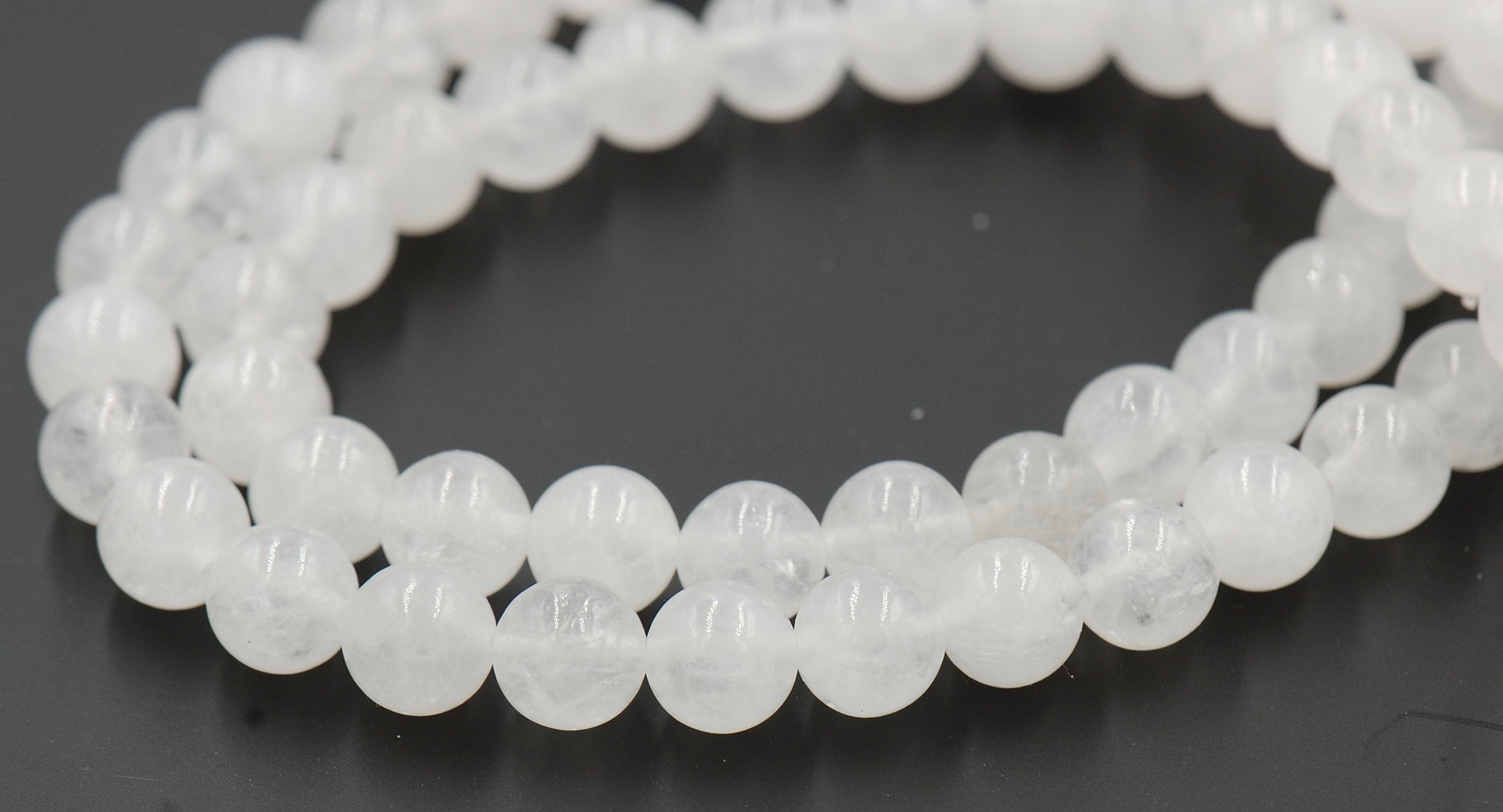 Moonstone Jade, 4mm, 6mm, 8mm, 10mm, 12mm Jade -15 inch strand
