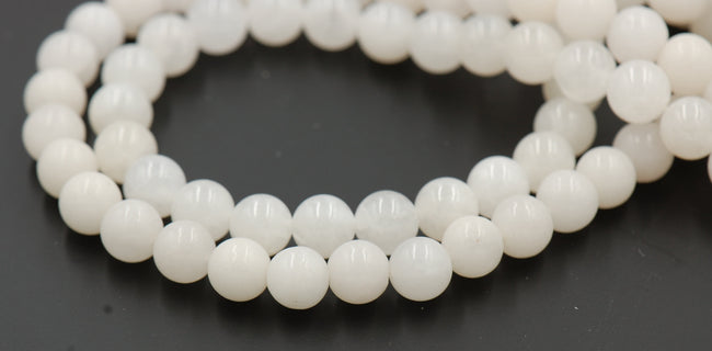 Antique White Jade, 4mm, 6mm, 8mm, 10mm, 12mm Jade Round Beads -15 inch strand Main Image