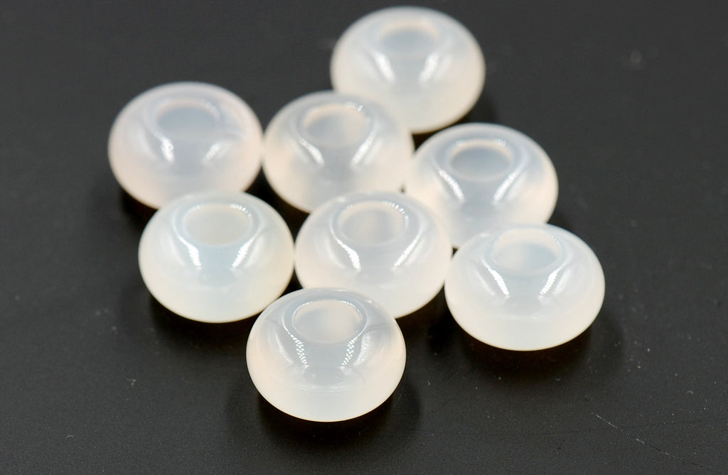 Large Hole Agate, European Beads, Round 14mm