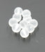 White 8mm Frosted Matte Glass Round Druk Beads - 100 beads