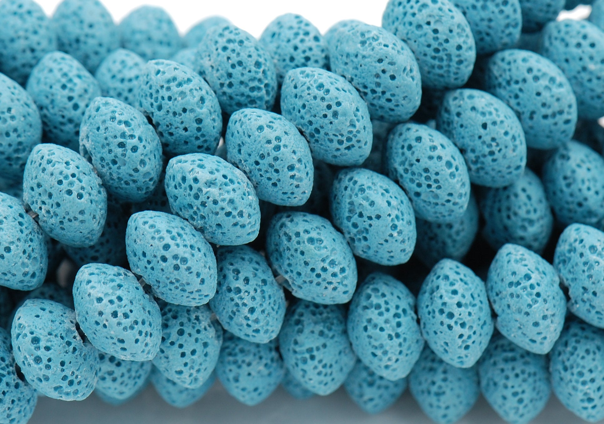 Natural Lava Rondelle 13x8mm Saucer Lava Beads - 14.5&quot; strand