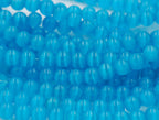 Cat Eye Beads TURQUOSE BLUE 4mm, 6mm, 8mm, 10mm, 12mm  -14.5 inch strand