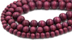 Spiced Red Plum Purple Beads 6mm 8mm 10mm Wood beads -16 inch strand