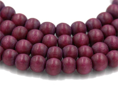Spiced Red Plum Purple Beads 6mm 8mm 10mm Wood beads -16 inch strand