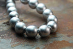 10mm Czech Matte Silver Druk Beads -20