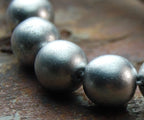 10mm Czech Matte Silver Druk Beads -20