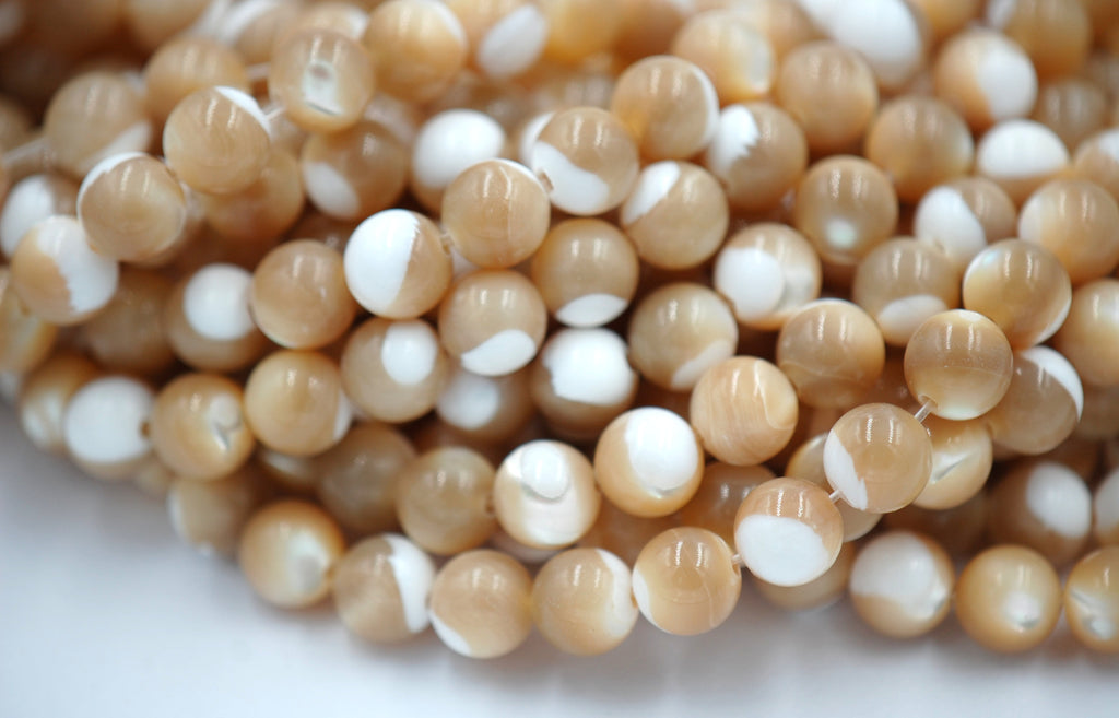 Mother of Pearl Beads Strands, 4mm, 6mm, 8mm, 10mm -Full Strand