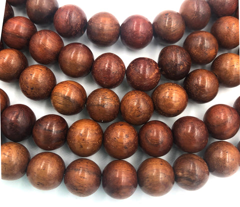 Exotic Natural Brown Wood Cebu Wood Round 10mm Special Buy  -16 inch strand
