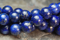 6mm Lapis Lazuli Round Beads (A Grade)   -15.5 inch strand